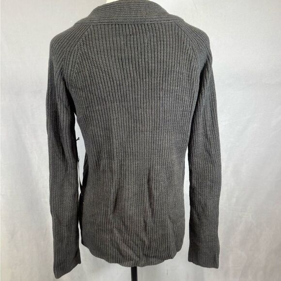 Simply Vera Wang gray tie front knit cardigan sweater size small NWT - Picture 4 of 7